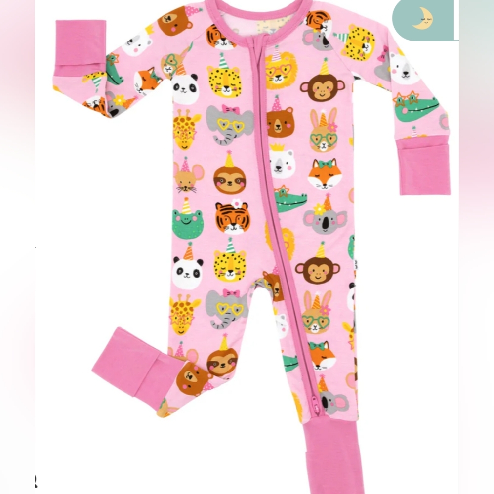 Little Sleepies Pink Party Pals Zippy Pajamas